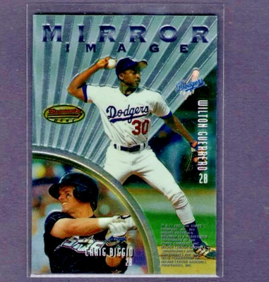 Bowman's Best Mirror Image 1997 invertido paralelo 8 Craig Biggio/Chuck Knoblauch Foto 1 de 2