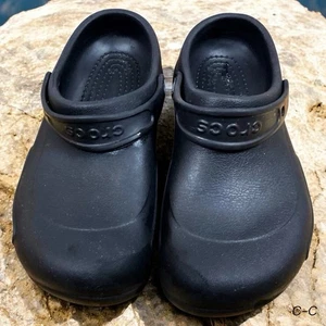 Crocs Bistro Black Clogs Size M7 W9 Slip Resistant Work Comfort Shoes - Picture 1 of 6