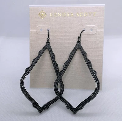 Nuevos pendientes colgantes Kendra Scott Sophee en negro Gunmetal Foto 1 de 4