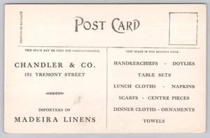 1910s Boston, MA Advertising Chandler & Co Tremont St. (Madeira Linens) Postcard - Picture 1 of 2