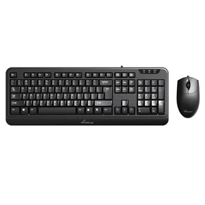 MediaRange Wired keyboard and optical 3-button mouse set, QWERTZ, black - Photo 1/6