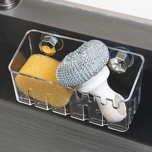 Portalavello a Ventosa Scarico Portaoggetti Multifunzione Cucina Spugna - Foto 1 di 12
