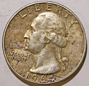 1964 D Washington Quarter 90% Silver 4 - Picture 1 of 2