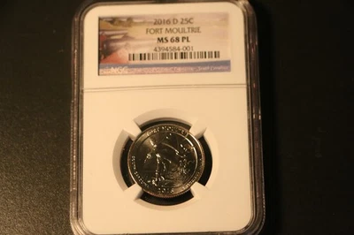 2016 D FORT MOULTRIE QUARTER NGC HAS GRADED ONLY 17 IN TOP MS68PL AND 0 HIGHER - Image 1 of 4