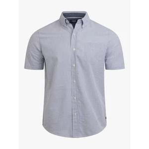 Chaps Men's Seersucker Woven Button Down Shirt Blue/White Stripe Size L - Picture 1 of 4
