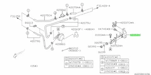 Soporte amortiguador combustible para: Subaru Impreza GRB GVB STI 08-14 - Imagen 1 de 1