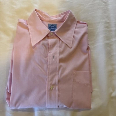 Mercer & Sons Pink Dress Shirt 15.5 35 Trad Made In USA - Image 1 of 4