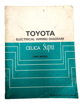 OEM Factory 1986 Toyota Celica Supra Service Repair Shop Wiring Diagram Manuals - Image 1 of 4