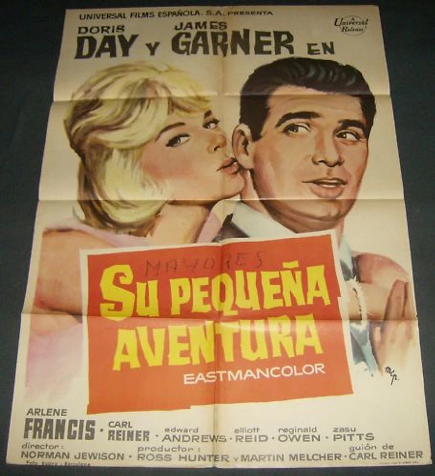1963 The Thrill of It All ORIGINAL SPAIN POSTER Doris Day James Garner - Bild 1 von 1