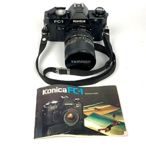 Konica FC-1 35mm SLR Film Camera w/ Tamron SP 25-80mm CF Macro Lens Instructions - Picture 1 of 24