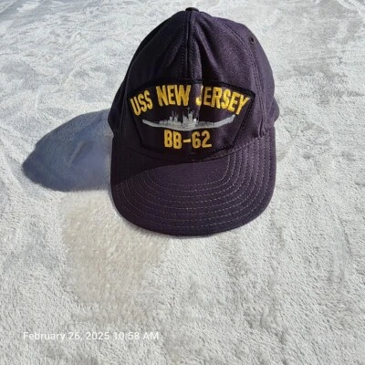 USS New Jersey BB-62 Navy NorthStar Negro Gorra/Sombrero Snapback Hecho en EE. UU. Militar Foto 1 de 4