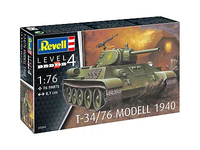 T-34/76 Modell 1940 Tank 1:76 Plastic Model Kit REVELL - Immagine 1 di 4