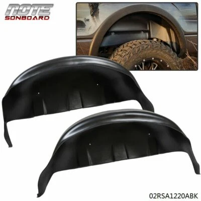 Rear Wheel Well Liners Guards Black Fit For 2017-2021 Super Duty Ford F250 F350 - Image 1 of 4