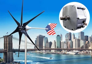 Patriot 1600 W Watt Max Wind Turbine Generator PMA 12 Volt DC Output 6 Blade - Picture 1 of 7