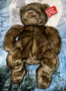 Gund Teddybär *MINKY* Plüschtier 14 Zoll braun Faux Nerz Stofftier Neu mit Etikett nummeriert - Bild 1 von 24