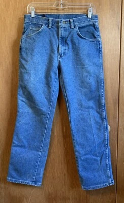 Vintage 90s Wrangler Jeans 32 X 30 Cowboy Cut Denim Medium Wash USA - Image 1 of 4