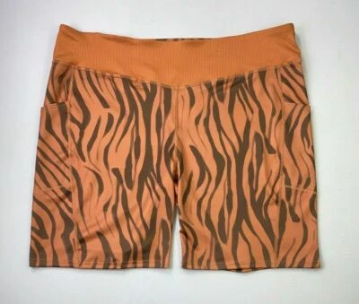 NUEVO Pantalones Cortos Para Mujer Tek Gear Tiro Alto Estampado Animal Equipo de Entrenamiento Ajustados XXL Foto 1 de 2