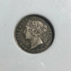 1894 Newfoundland 10 Cents Silver Coin XF Condition - Picture 1 of 3