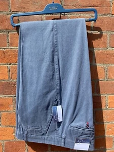 Gurteen Mens Cotton stretch chino - BNWT - Dark Blue Stone washed - Many sizes - Picture 1 of 7
