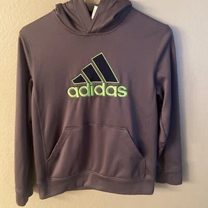 Boys Adidas Grey Athletic Hoodie Size M 10/12 - Picture 1 of 4