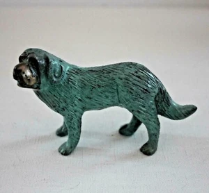 Hund Messing 260g Tier Figur NEU animal brass Skulptur Deko Statue Patina grün 1 - Bild 1 von 6