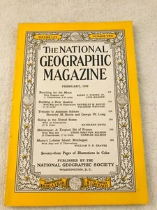 National Geographic February 1959 Reaching For Moon Austria Martinique France - Picture 1 of 1