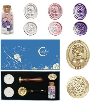 Stampilife Rose Wax Seal Stamp Kit, 3D Oval Rose Wreath Sealing Wax Stamp, Multi - Image 1 of 4