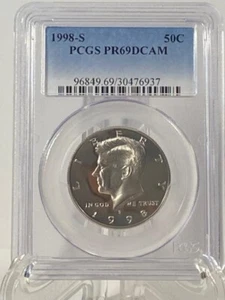 1998 -S Proof Kennedy Half Dollar PCGS PR69 DCAM # 6937 - Picture 1 of 2