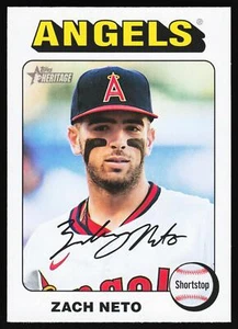 2024 Topps Heritage Zach Neto #265 White Border - Bild 1 von 2