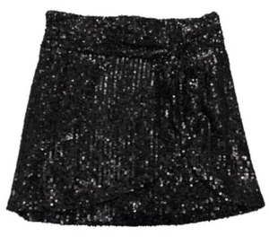GB Girls Small Skirt Black Sequin Elastic Waist Sunday School Christmas Party - Picture 1 of 1