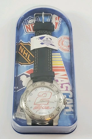 Nascar Watch Rusty Wallace #2  Sportivi Genuine Leather Needs New Battery Cover