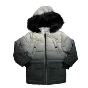 Member's Mark Boy's Wind Resistant Hooded Favorite Puffer Jacket - Gray/Black - Picture 1 of 4