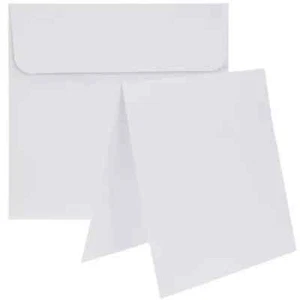 Textured White Square Cards & Envelopes 5.75 x 5.75 (12) Pack - Picture 1 of 1