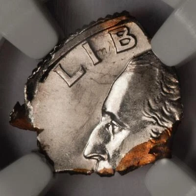 NGC MS65 Washington Struck On .72 Gram Fragment Quarter Mint Error Wow Amazing! - Image 1 of 4