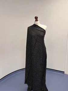Black and white polka dot fabric 136 x 300cm - Imagen 1 de 4