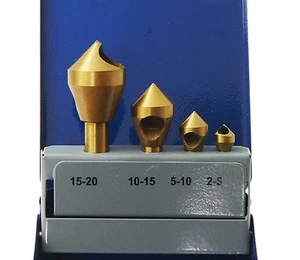 12740591 4 PIEZAS avellanador HSS Revestido De Estaño Métrico Brocas 2 20mm En - Imagen 1 de 1