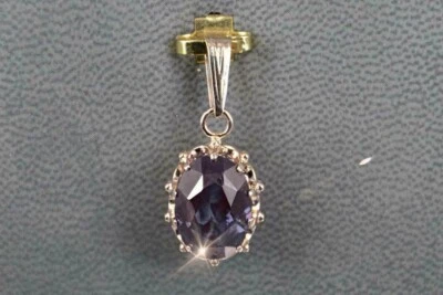 3Ct Oval Cut Alexandrite Diamond Beautiful Pendant 14K Rose Gold Over Free Chain - Image 1 of 4
