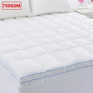 750GSM Memory Resistant Microball Fill Mattress Topper by Cloudland - Picture 1 of 9