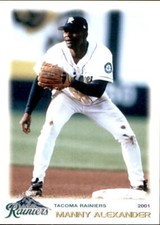 2001 Tacoma Rainiers Grandstand #3 Manny Alexander Dominican Republic DR Card