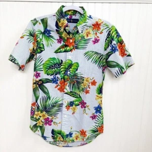 Camisa Ralph Lauren Multicolor Floral y Rayas Seersucker Abotonada Para Hombre’s XS - Imagen 1 de 5