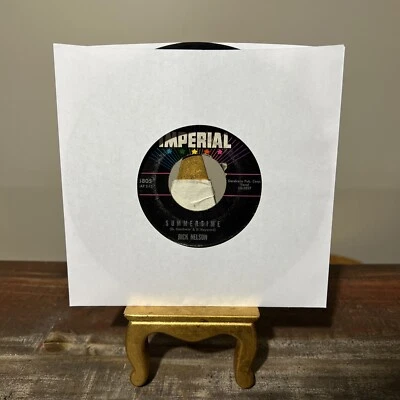 RICKY NELSON Summertime / Young World Vinyl 7” 45 RPM First Press G+🦄 - Image 1 of 4