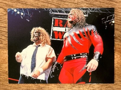 1998 Comic Images WWF Superstarz #54 Kane and Mankind - Image 1 of 2