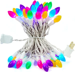 Easter Decorations, Easter Lights String Plug In, 50 LED 17FT Multi Color Christ - Picture 1 of 12