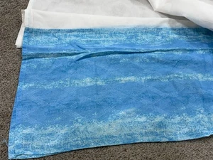 Queen Blue Tailored Bedskirt Bed Skirt Dust Ruffle 14" Drop - Picture 1 of 7
