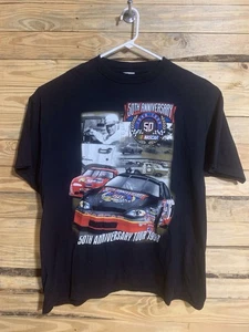 Vintage 1998 NASCAR 50th Anniversary Tour T-Shirt XXL Black Racing Tee - Picture 1 of 15