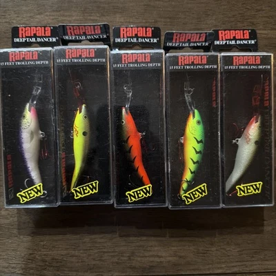 Bailarina de cola profunda Rapala TDD-7. Lote de 5 piezas. Nuevo en caja. Foto 1 de 4