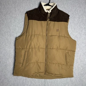 Gilet Coleman uomo XL marrone tasche imbottite isolato escursionismo outdoor collo sherpa - Foto 1 di 7