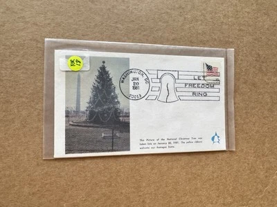 US Inauguration Cover +40th Pres Reagan(RR18) +Andrews Natl Xmas Tree Cachet - Image 1 of 2