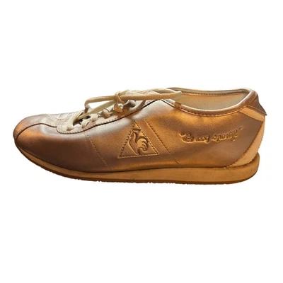 Zapatillas para mujer Le Coq Sportif de cuero metálico dorado rosa talla 8,5 Foto 1 de 4
