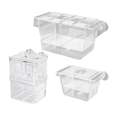 Caja de cría de peces incubadora de acrílico tanque pecera divisor caja de cría Foto 1 de 4